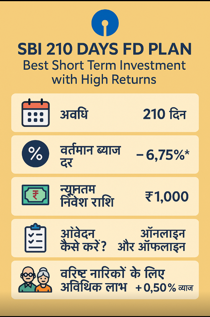 SBI 210 Days FD Plan – Best Short Term Investment with High Returns